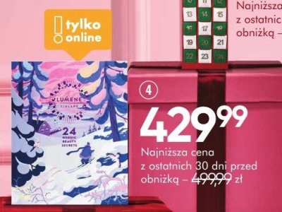 Kalendarz adwentowy LUMENE z kosmetykami oraz zabawkami 24 szt. promocja w Super-Pharm
