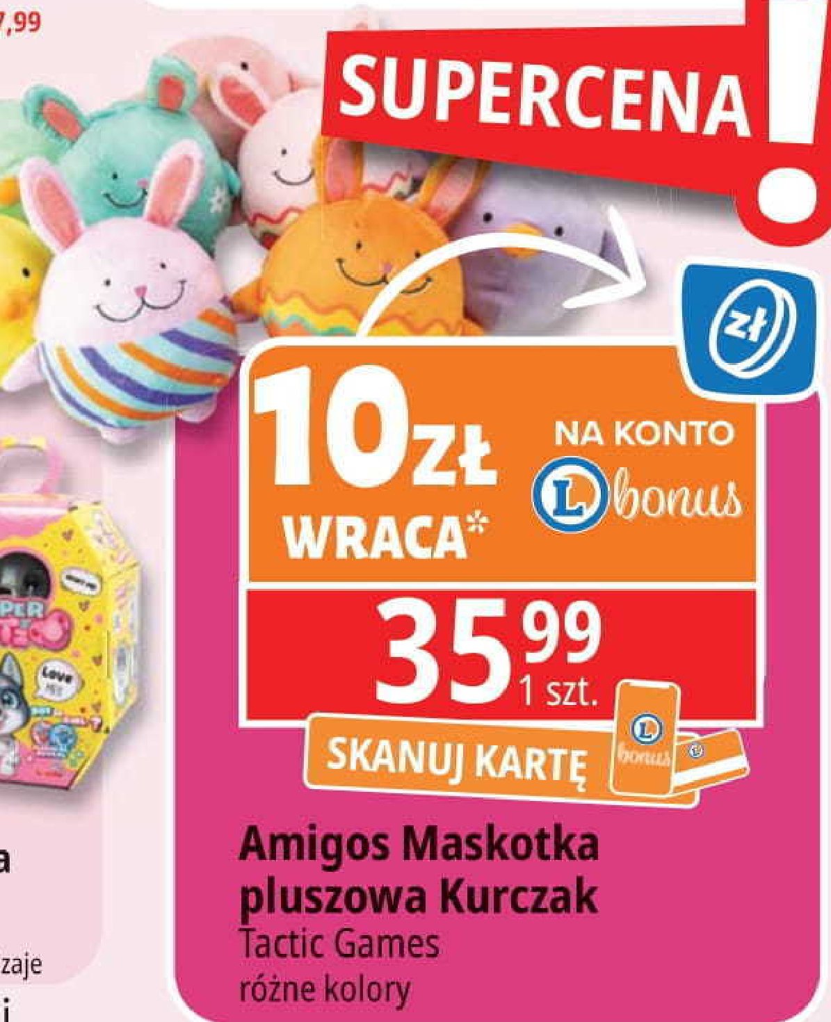 Maskotka amigos kurczak Tactic promocja