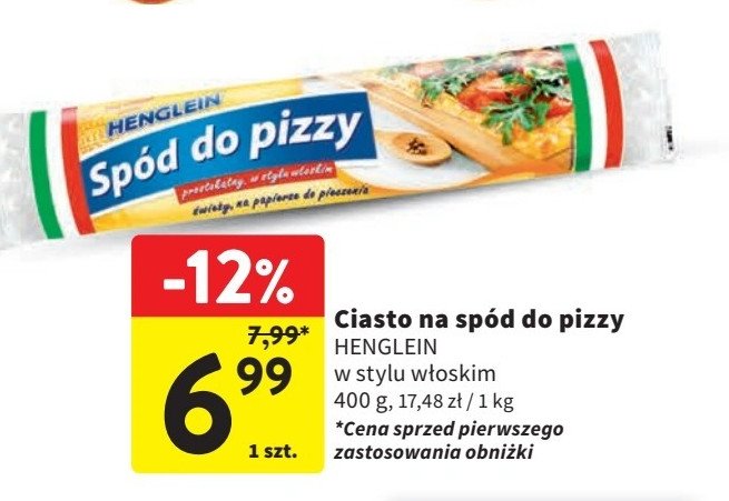 Spód do pizzy Henglein promocja w Intermarche