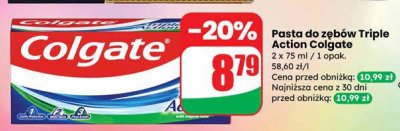 Pasta do zębów Colgate Triple Action promocja w Dino