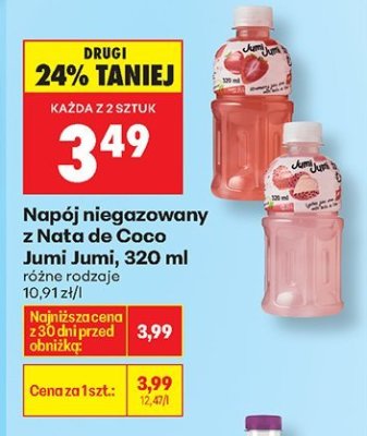 Napój niegazowany z Nata de Coco Jumi Jumi różne rodzaje 320 ml promocja w Biedronka