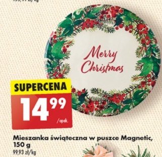 Mieszanka świąteczna w puszce Magnetic promocja w Aldi