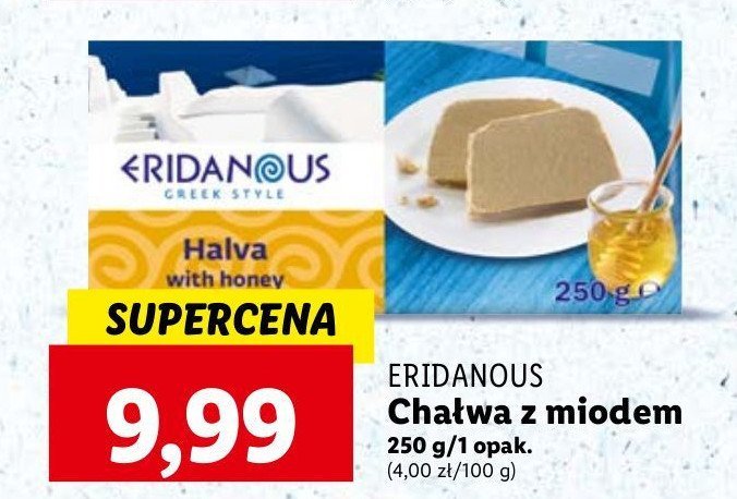 Chałwa z miodem Eridanous promocja