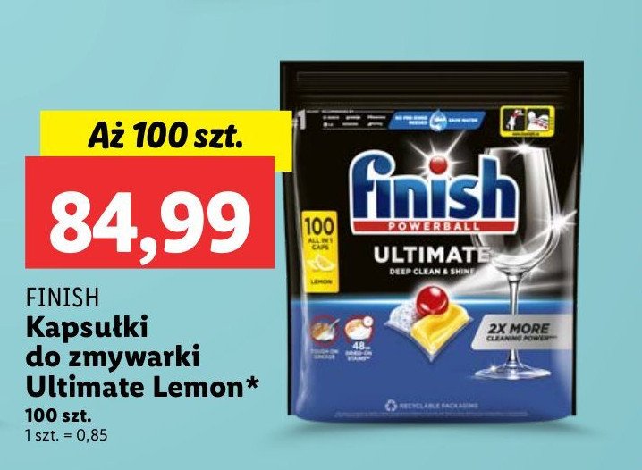 Tabletki do zmywarek lemon FINISH QUANTUM ULTIMATE promocja