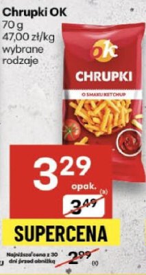 Chrupki OK promocja w Delikatesy Centrum