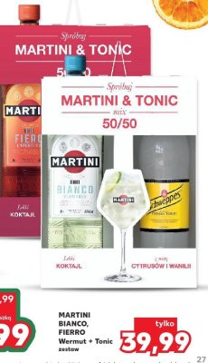 Zestaw: wino Wermuth Martini Fierro + Tonic promocja w Kaufland