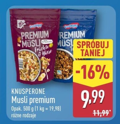 Musli Knusperone Premium różne rodzaje promocja w Aldi