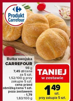 Bułka swojska CARREFOUR promocja w Carrefour Market