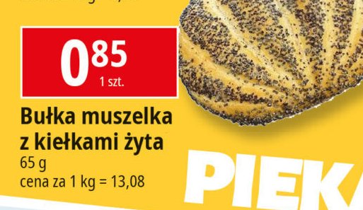 Bułka muszelka żytnio-pszenna promocja w Leclerc