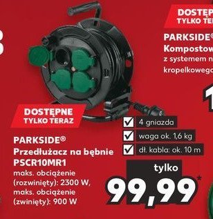 Przedłużacz 10 m Parkside promocja