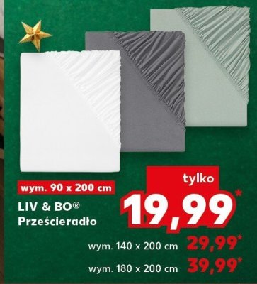 Prześcieradło 180x200 cm promocja w Kaufland