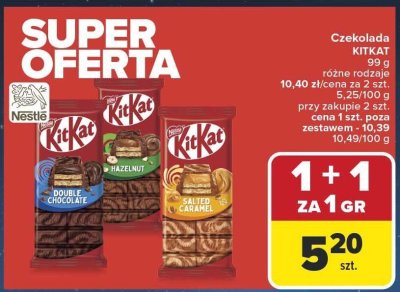 Czekolada KITKAT 99 g promocja w Carrefour