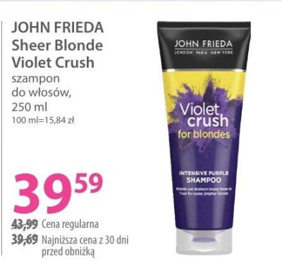 Szampon JOHN FRIEDA Sheer Blonde Violet Crush, 250 ml promocja w Hebe