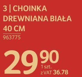 Choinka Drewniana Biała 40 cm promocja w Selgros