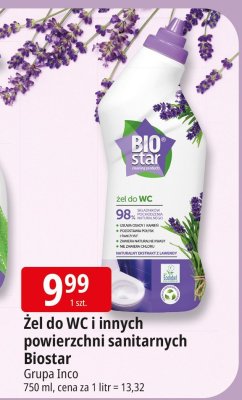 Żel do WC i innych powierzchni sanitarnych Biostar Grupa Inco promocja w Leclerc