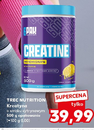 Kreatyna o smaku cytrynowym Trec nutrition promocja