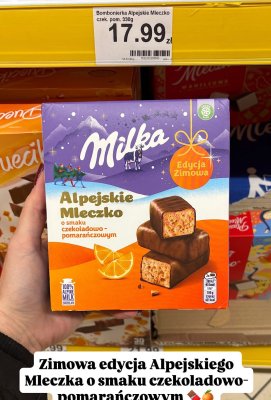 Alpejskie Mleczko o smaku czekoladowo-pomarańczowym promocja w Dino