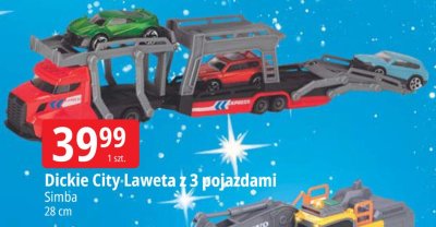 Dickie City Laweta z 3 pojazdami Simba 28 cm promocja w Leclerc