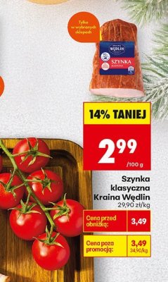 Szynka klasyczna Kraina Wędlin promocja w Biedronka