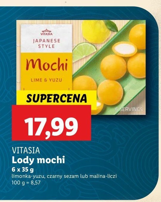 Mochi czarny sezam Vitasia promocja w Lidl