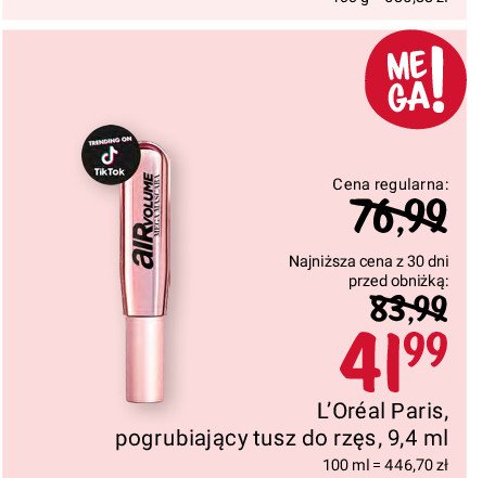 Tusz do rzęs L'oreal air volume promocja