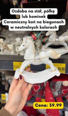 Ceramiczny koń na biegunach  promocja w Kaufland
