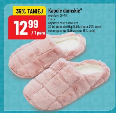 Kapcie damskie rozmiary: 36-40 promocja w POLOmarket