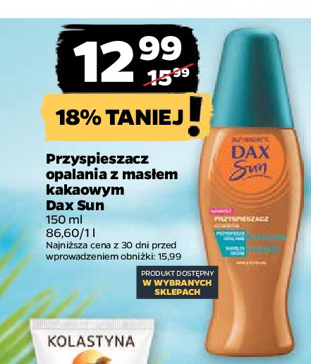 Przyspieszacz do opalania z mas艂em kakaowym Dax sun promocja