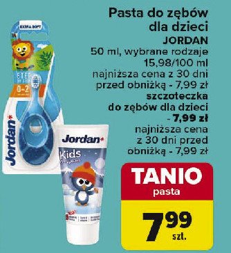 Pasta do mycia zębów mlecznych kids 0-5 lat pingwin Jordan promocja