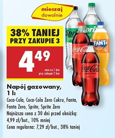 Napój Sprite zero promocja w Biedronka