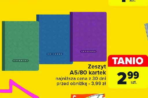 Zeszyt a5/80 kartek promocja