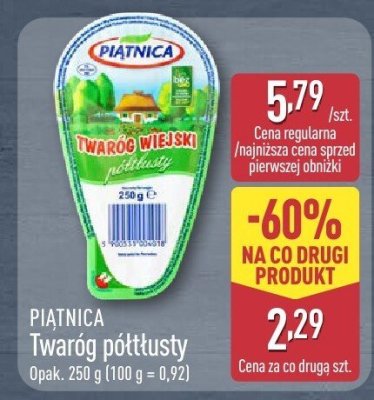 Twaróg półtłusty Mleczna polana promocja w Aldi