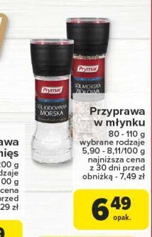 Sól morska jodowana gruboziarnista - młynek Prymat promocja w Carrefour