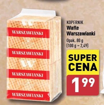 Wafle warszawianki mleczne Kopernik promocja