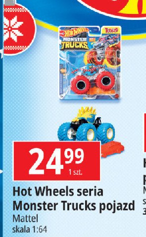 Monster truck 1:64 Hot wheels promocja w Leclerc