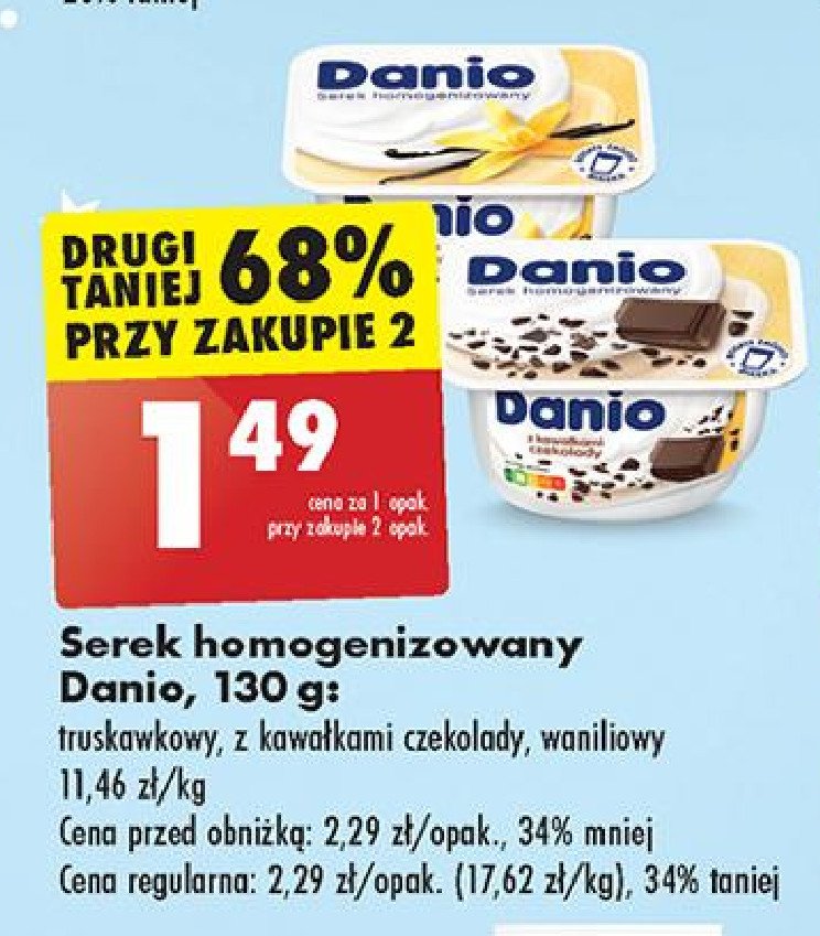 Serek truskawkowy Danone danio promocja