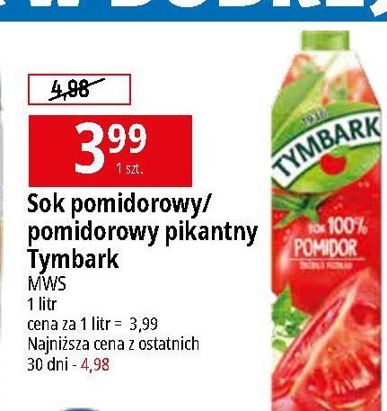 Sok pomidorowy Tymbark 1936 promocja