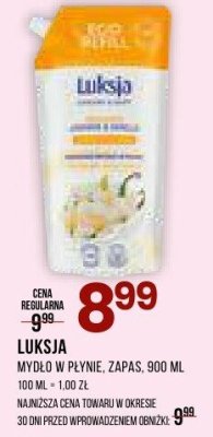 Mydło w płynie LUKSJA promocja w Drogerie Natura