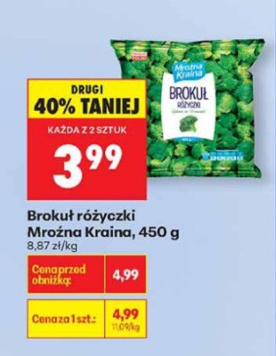 Brokuł różyczkowy Mroźna Kraina, 450 g promocja w Biedronka