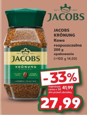 Kawa rozpuszczalna Jacobs Kronung  promocja w Kaufland