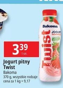 Jogurt truskawkowy Bakoma twist promocja w Leclerc