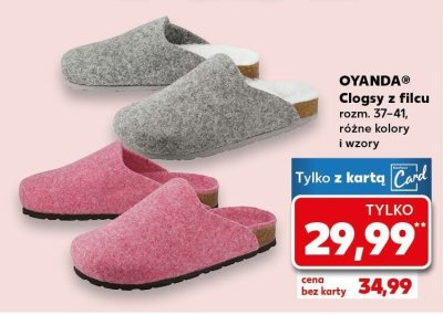 Clogsy z filcu  promocja w Kaufland