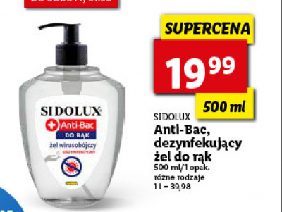 Spray wirusobójczy Sidolux anti-bac+ promocja