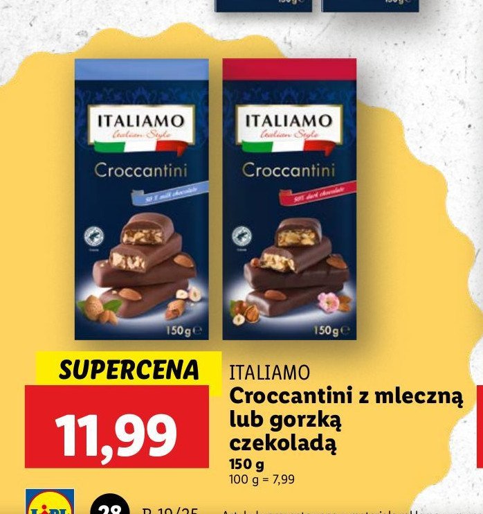 Croccantini w czekoladzie mlecznej Italiamo promocja