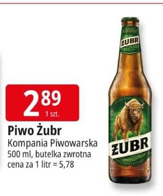 Piwo Żubr Kompania Piwowarska promocja w Leclerc