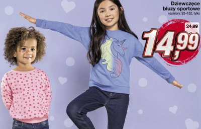 Bluza sportowa dziewczęca 92-152 promocja