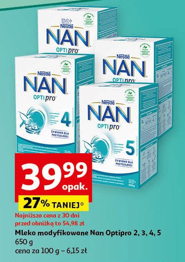 Mleko 2 Nestle nan optipro promocja w Auchan