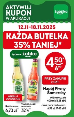 Napój Piwny Somersby różne rodzaje 400ml promocja w Żabka