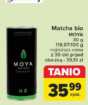 Herbata zielona Moya matcha promocja