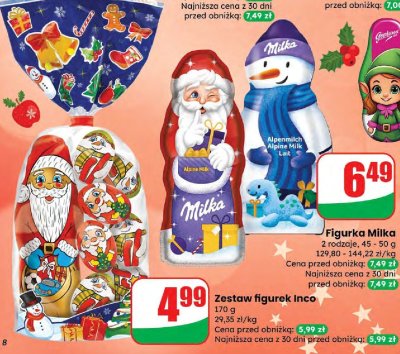Figurka Milka 2 rodzaje, 45-50 g promocja w Dino